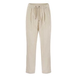 HERNO Drawstring Waist Pleated Pants Women Beige